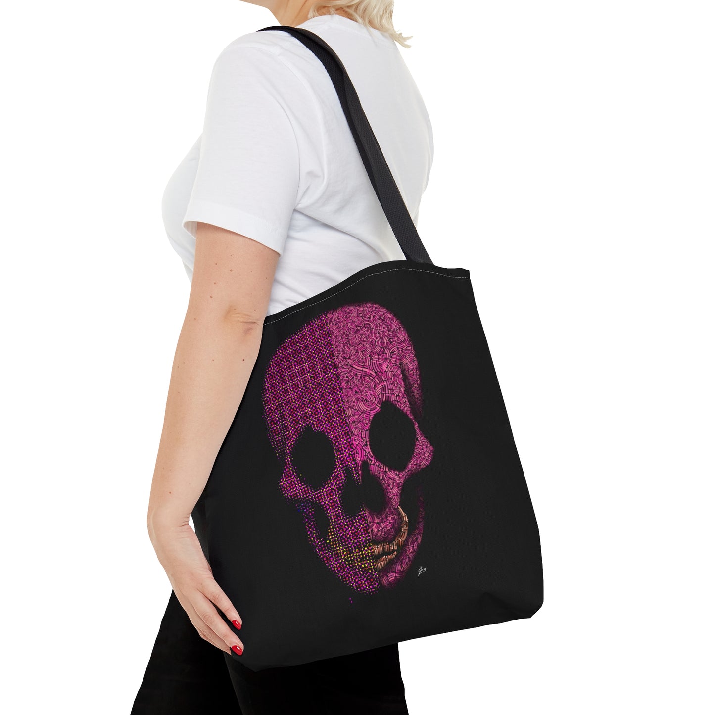 Pink Skull Designed Tote Bag (AOP)