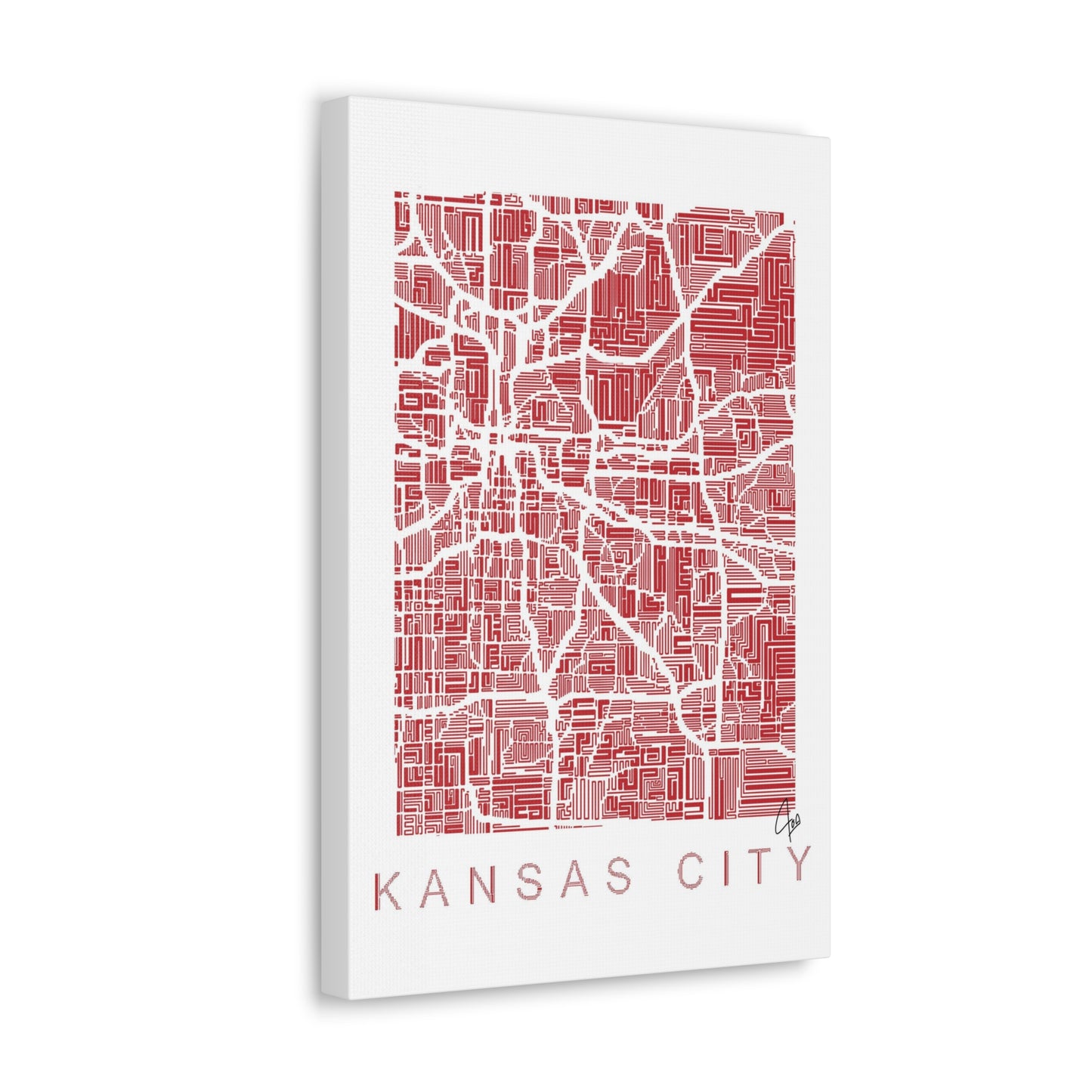 Something For KC Red And White Designed Gallery Wrapped Canvas