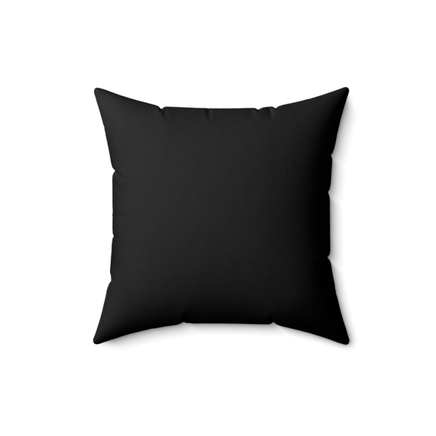 Circle Design White And Black Spun Polyester Square Pillow