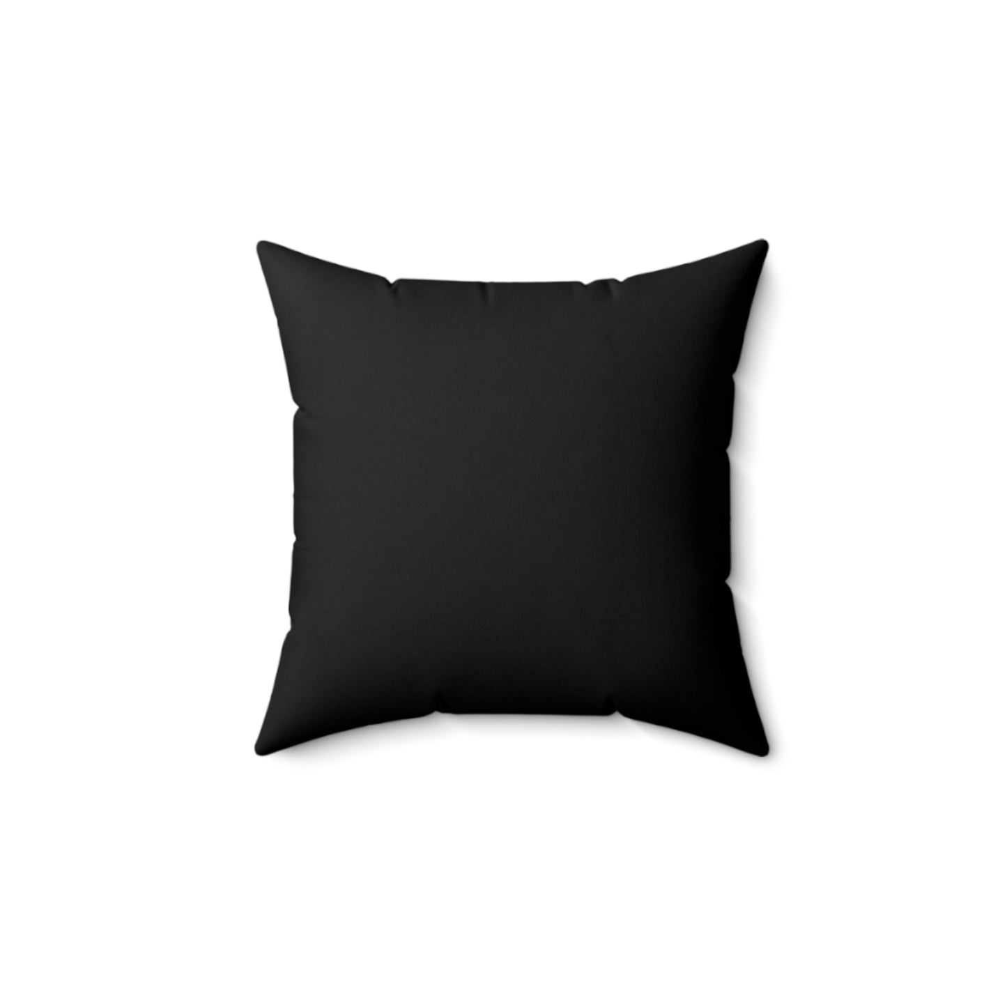 Circle Design White And Black Spun Polyester Square Pillow