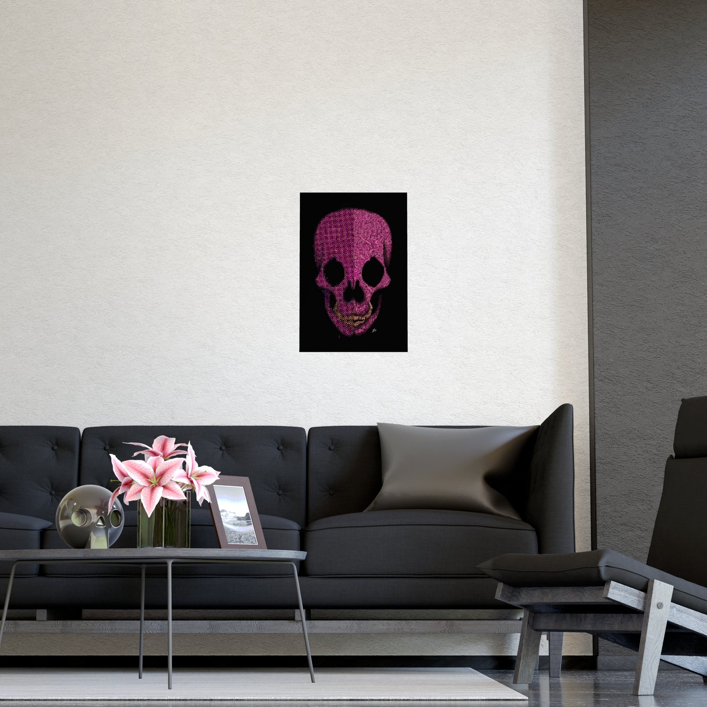 Pink Skull Design Vertical and Horizontal Matte Posters