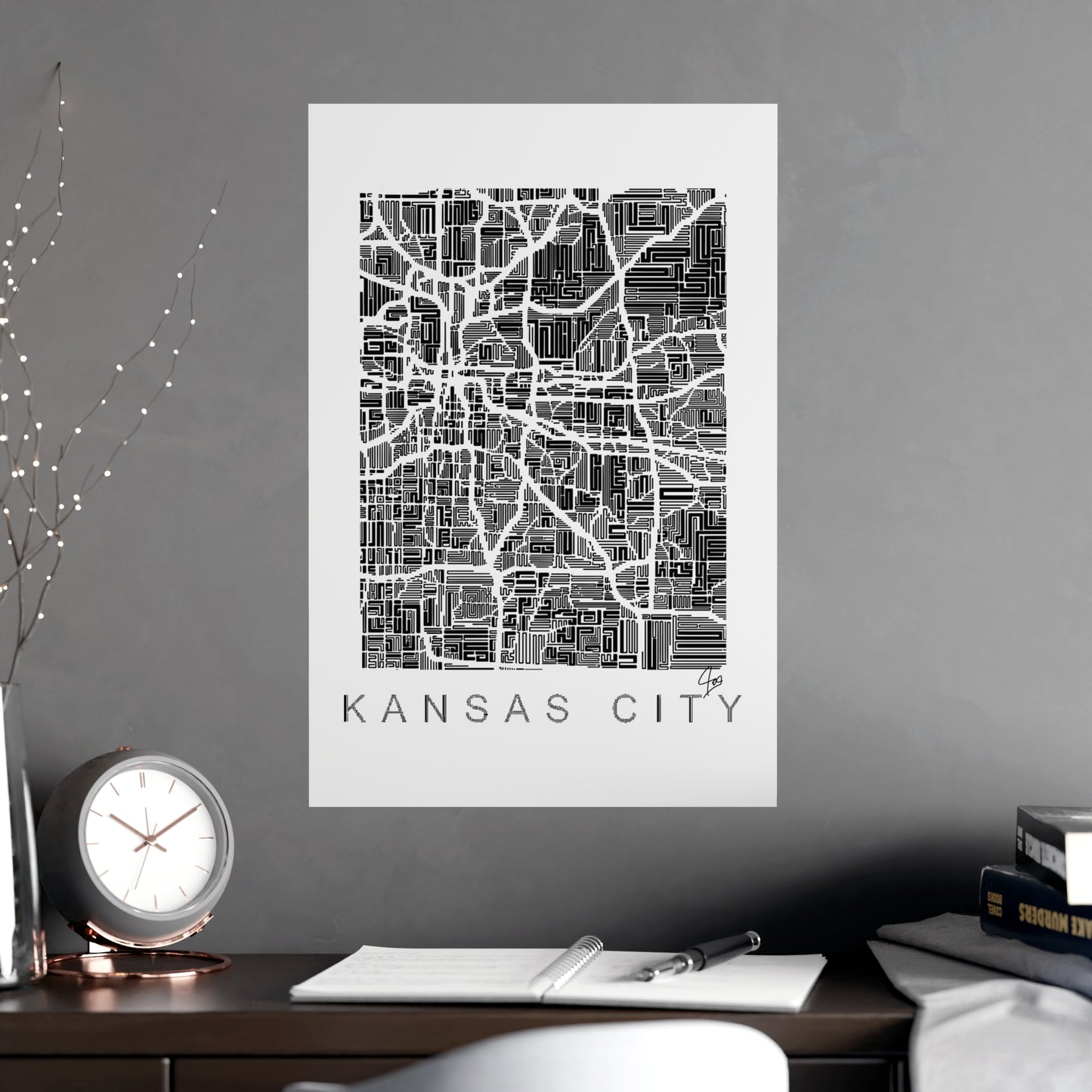 something for KC White And Black Designed Vertical and Horizontal Matte Posters