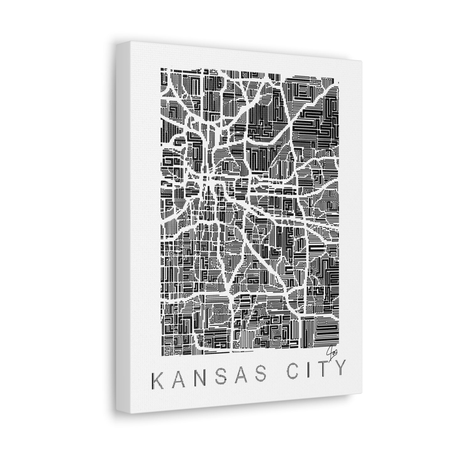 Something for KC White And Black Designed Canvas Gallery Wraps