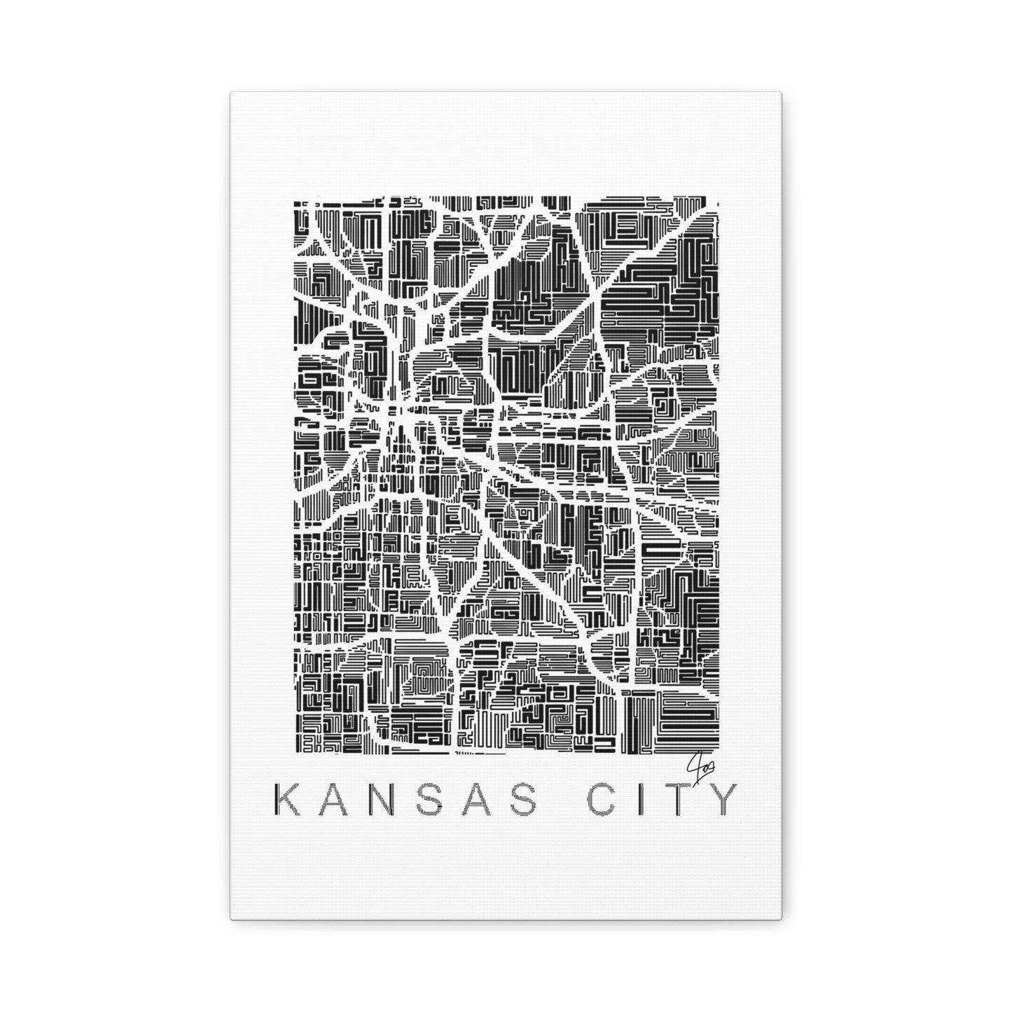 Something for KC White And Black Designed Canvas Gallery Wraps
