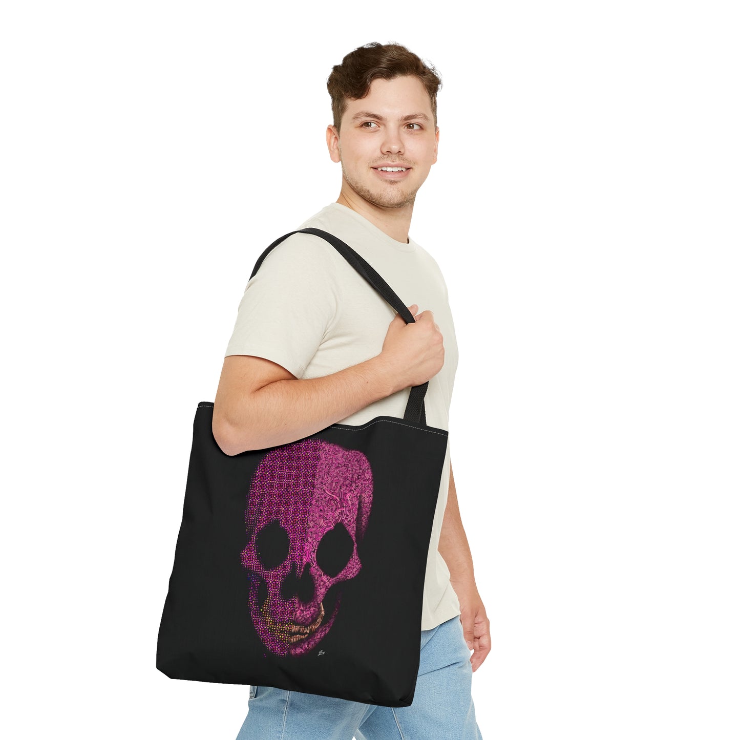 Pink Skull Designed Tote Bag (AOP)