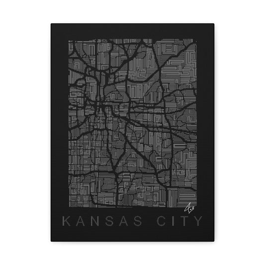 Something for KC Grey And Black Designed Canvas Gallery Wraps