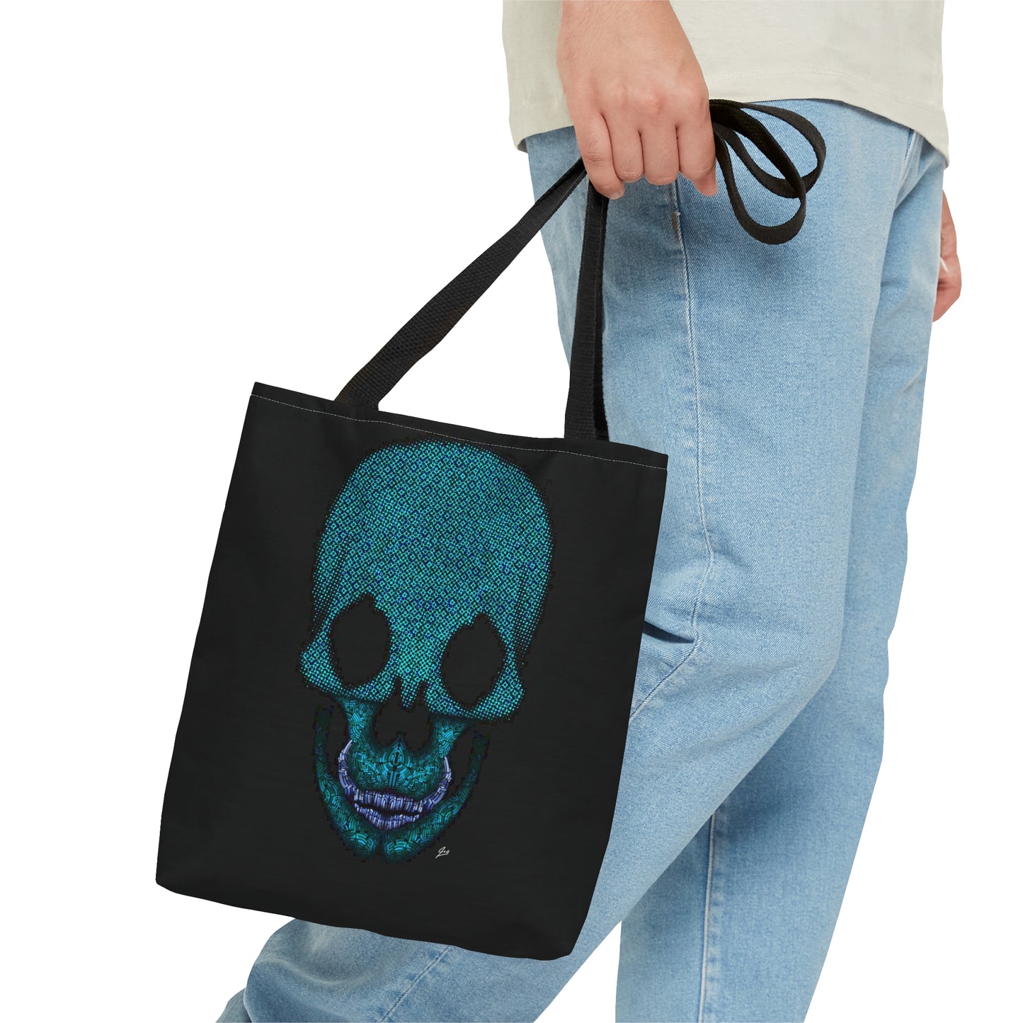 Blue Skull Design Tote Bag (AOP)