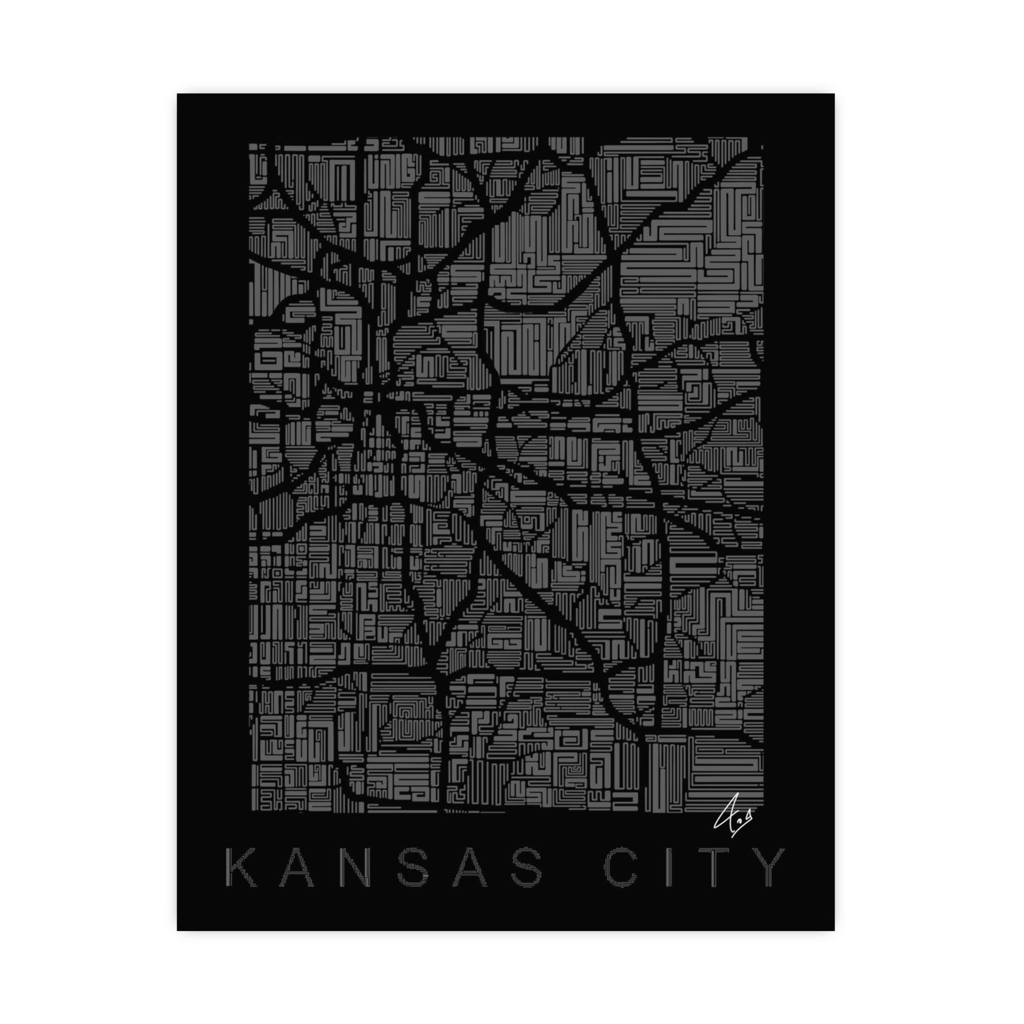 Something for KC Grey And Black Vertical and Horizontal Matte Posters