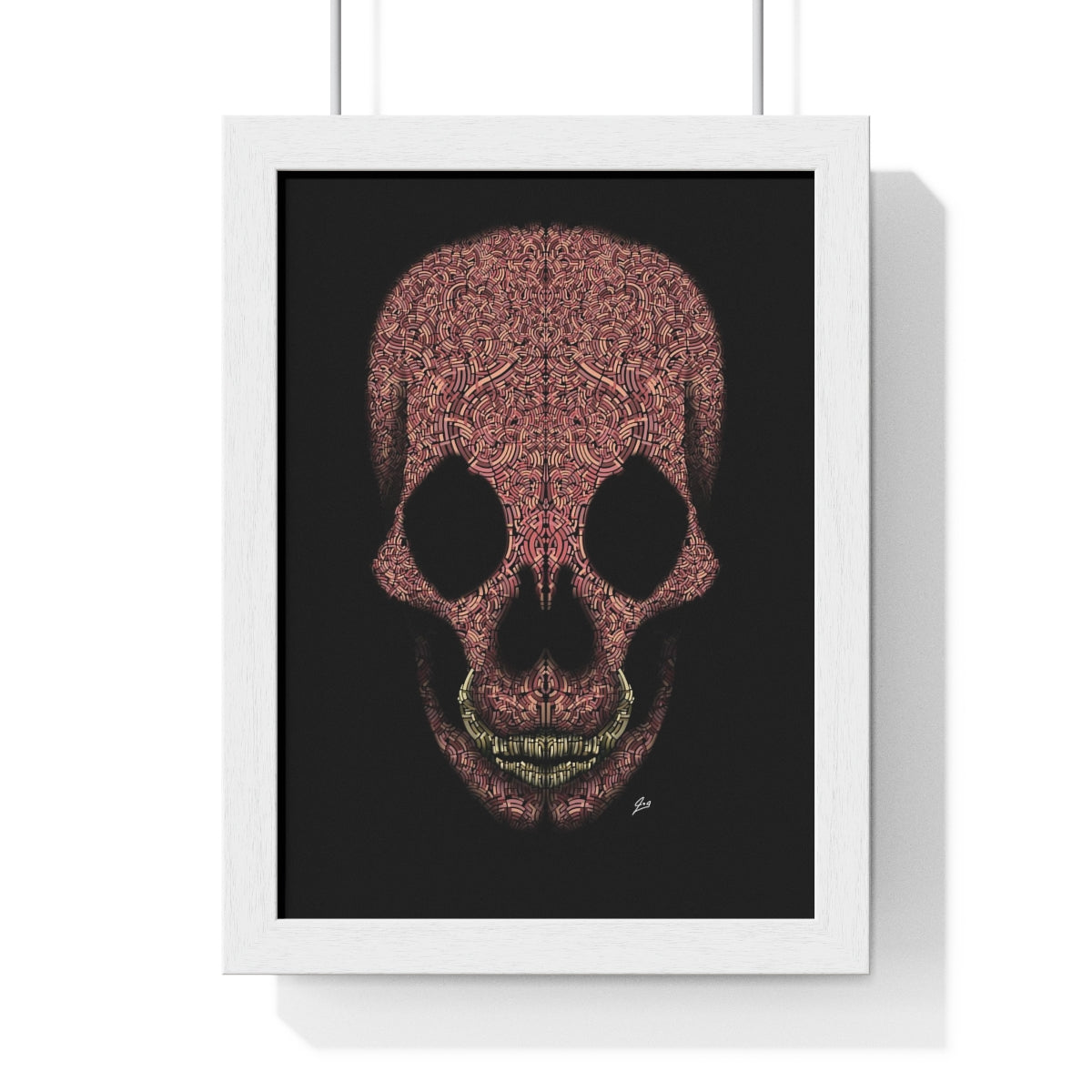 Digital Skull Design Premium Framed Vertical Poster