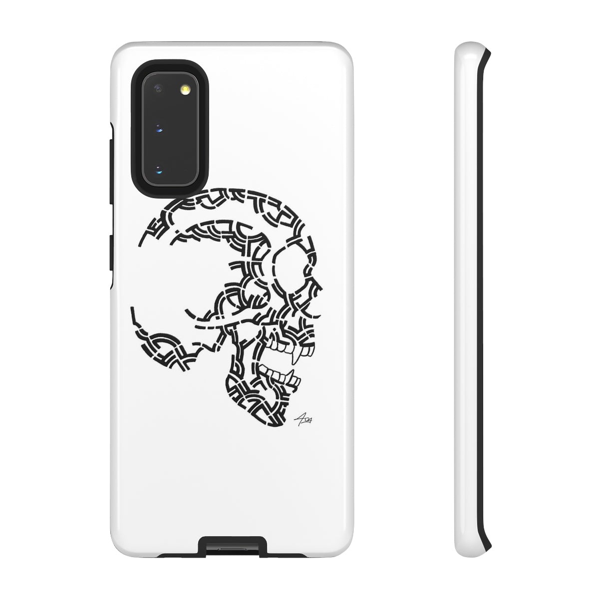 Hand Drawn Print Of A Skull Halloween Themed Tough Case