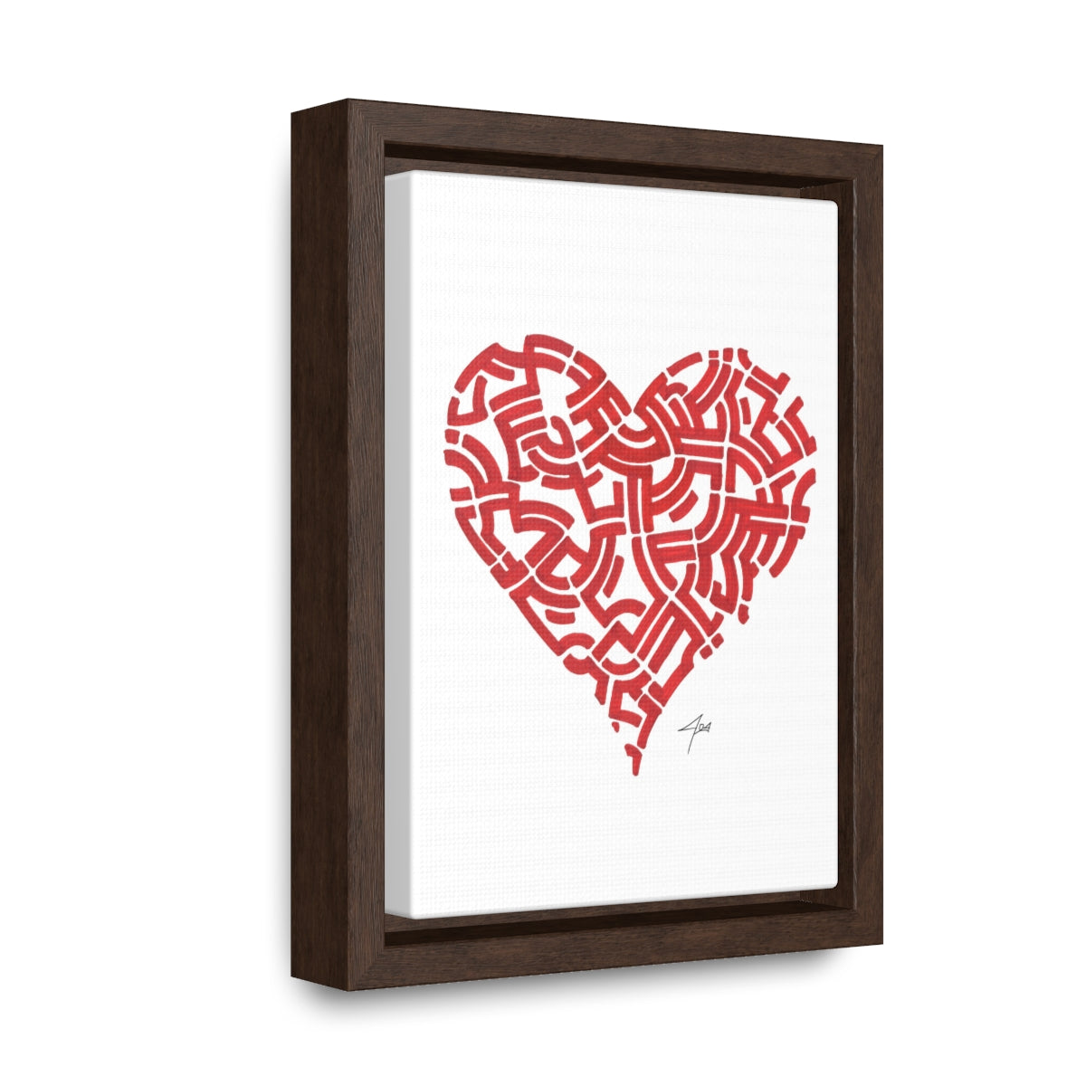Red Heart Design Gallery Canvas Wraps, Vertical Frame