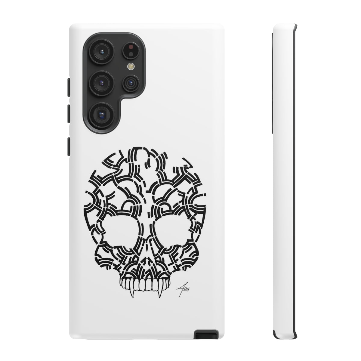 Hand Drawn Skull Designed Tough Phone Case