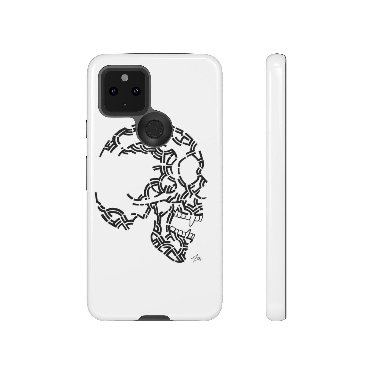 Hand Drawn Print Of A Skull Halloween Themed Tough Case