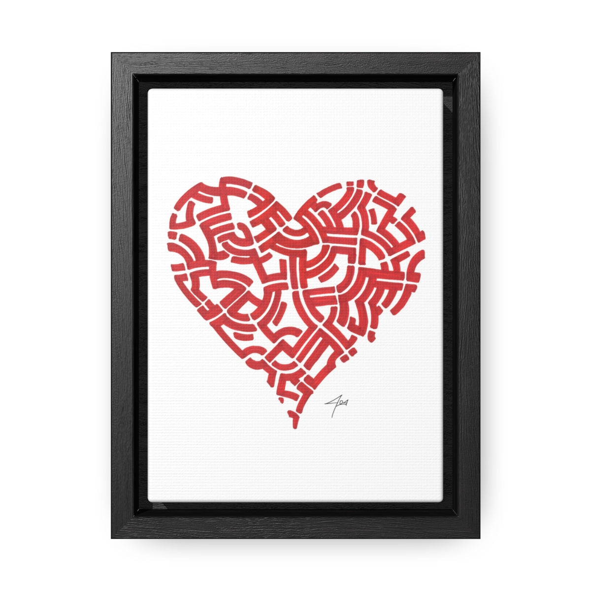 Red Heart Design Gallery Canvas Wraps, Vertical Frame
