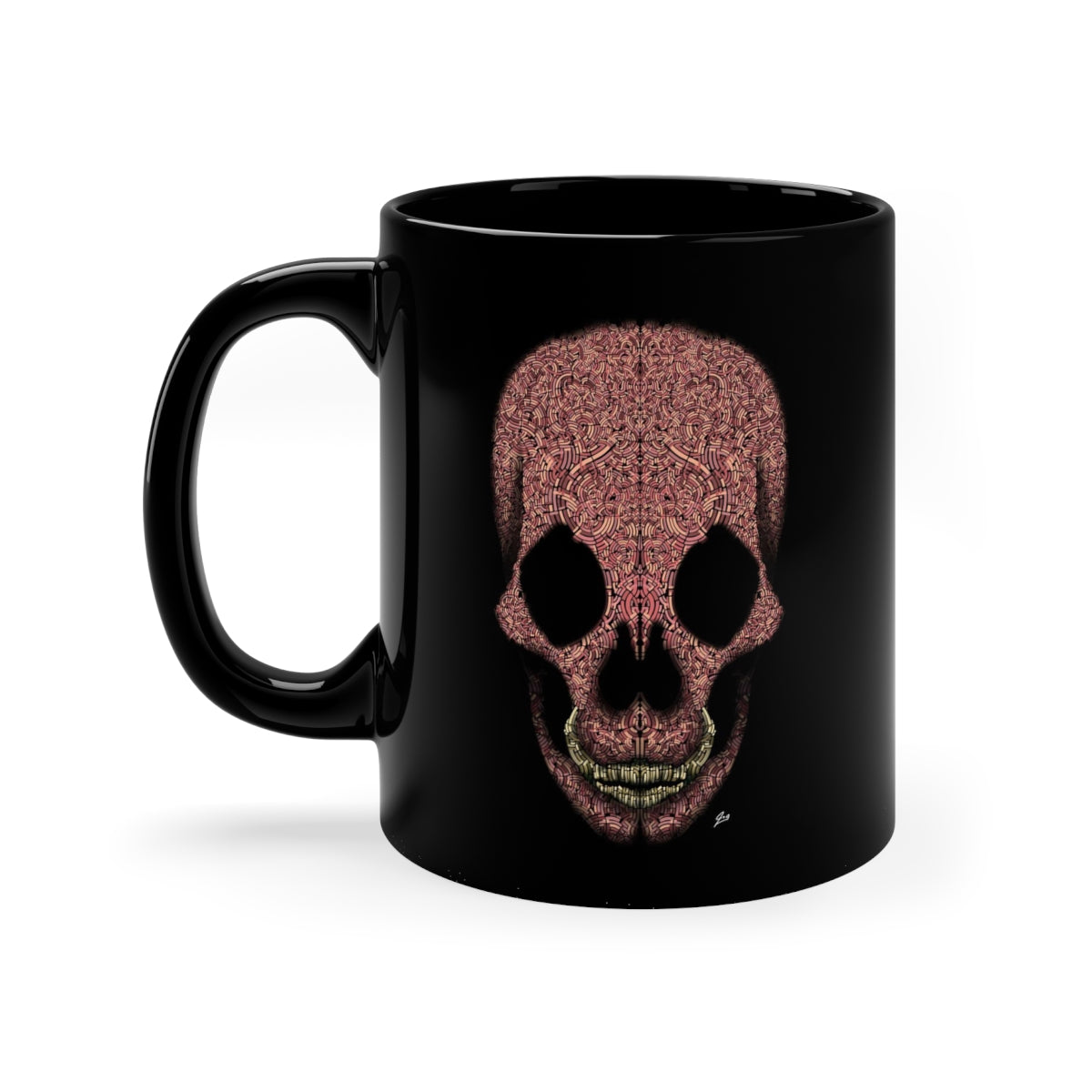 Neo Skull 11oz Black Mug